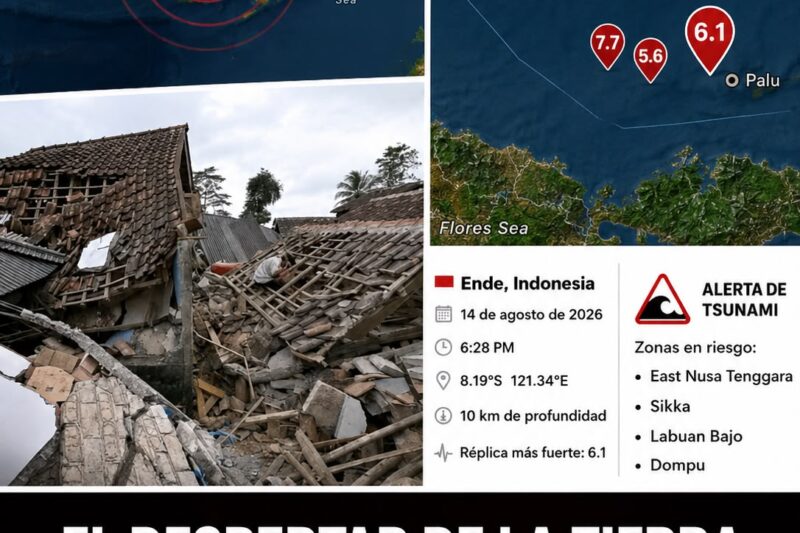 : Un Potente Terremoto de Magnitud 7.7 Sacude las Costas de Indonesia y Activa Alertas de Tsunami
